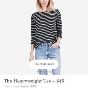 The Heavyweight Tee in Navy and Dark Grey